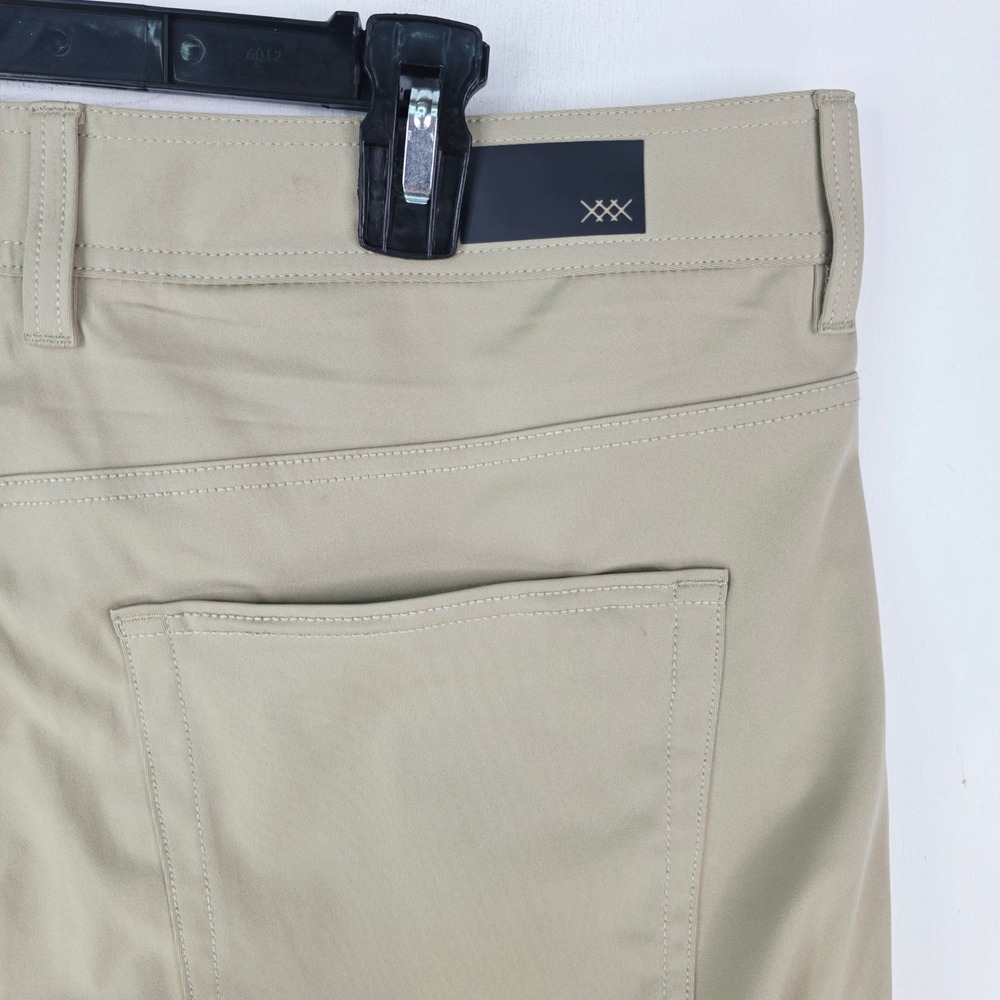 Rhone Commuter Pants Mens 36x32 Khaki Tan Slim Fit Stretch 5-Pocket Trousers - Picture 10 of 15